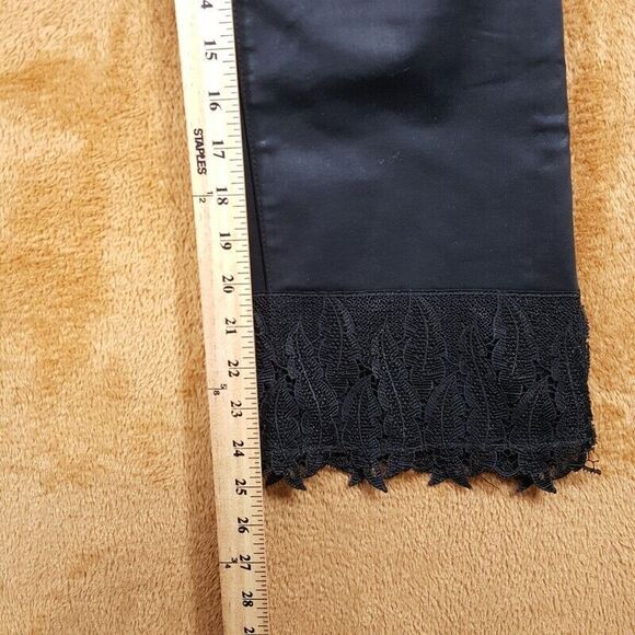 J BRAND Jeans Womens Size 27 Black Out Lace Hem Crop Stretch Denim SELENA - Picture 9 of 10